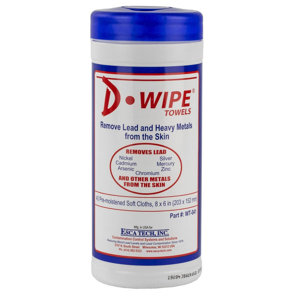 [DLEADWT040-22] D-WIPE TOWELS 12-40 CT CANISTERS