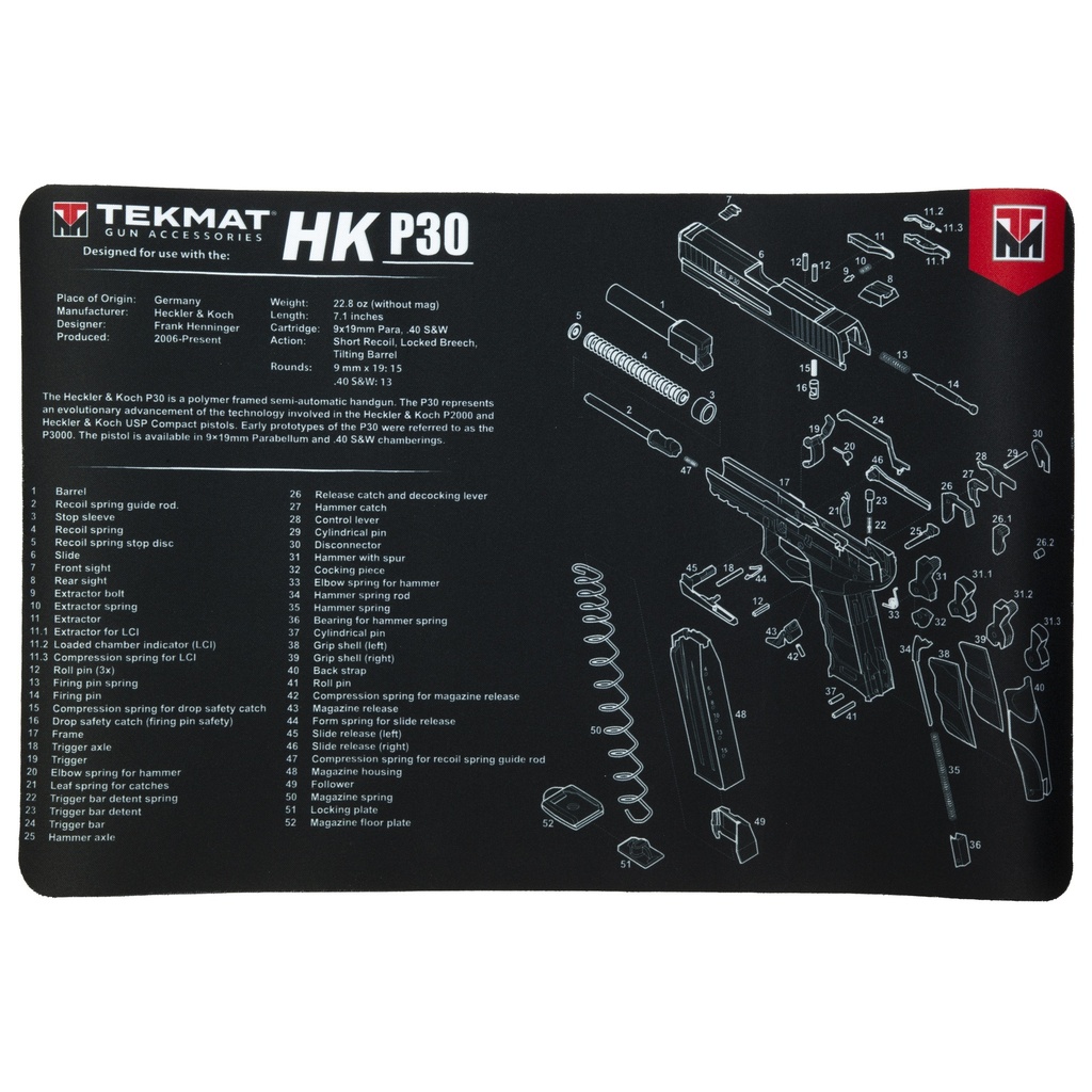 TEKMAT PISTOL MAT H&K P30