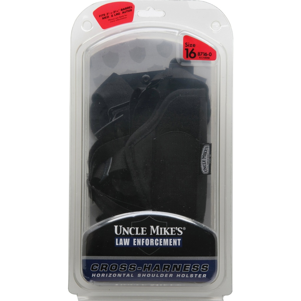 U/M HORZ SHLDR HLSTR SZ 16 BLK AMBI