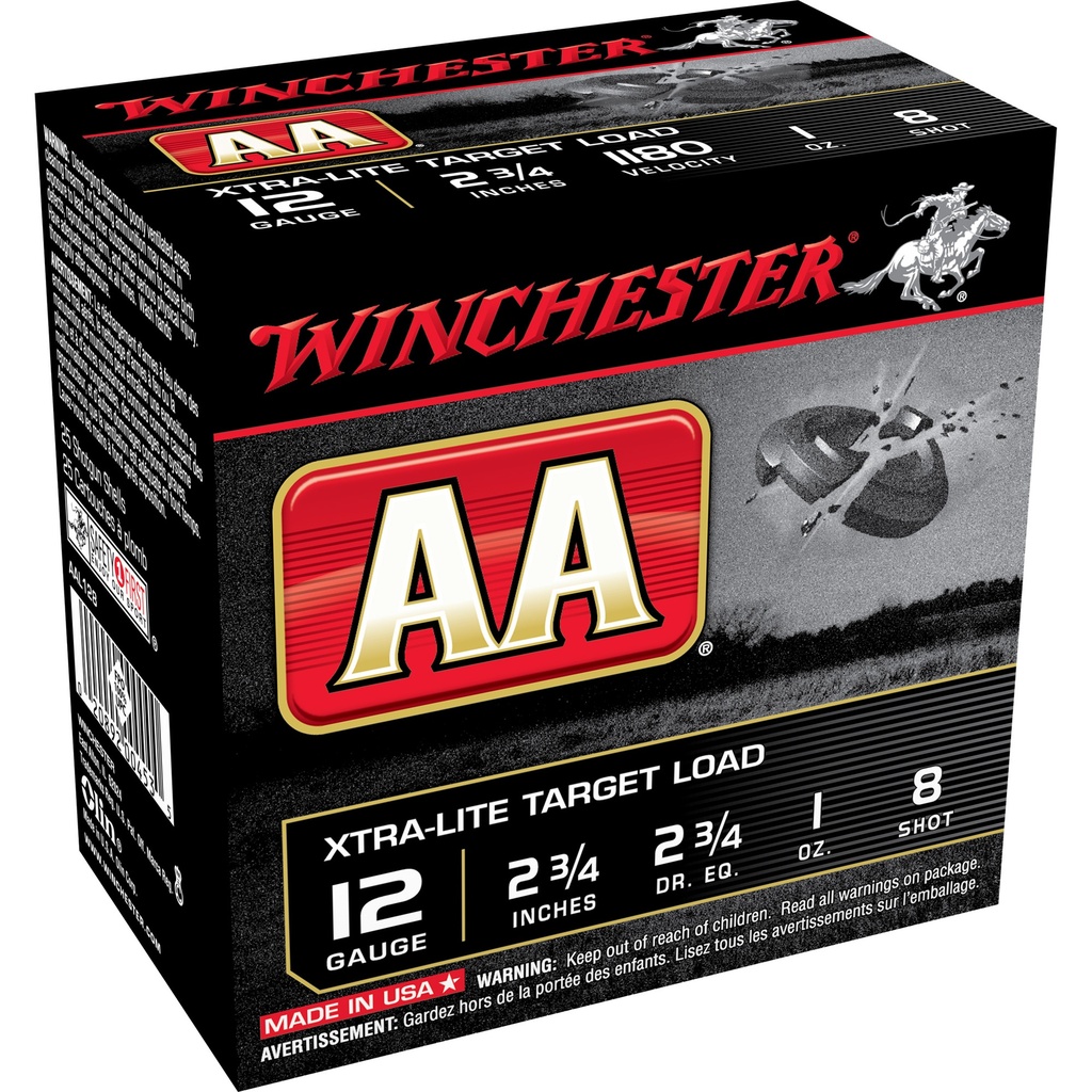 WIN AA EX-LIGHT 12GA 2.75" #8 25/250