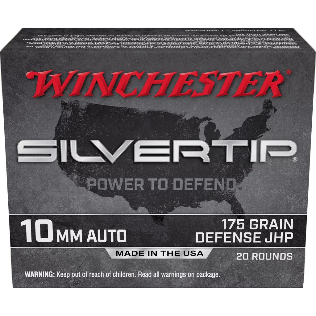 WIN SILVERTIP 10MM AUTO 175GR JHP 20