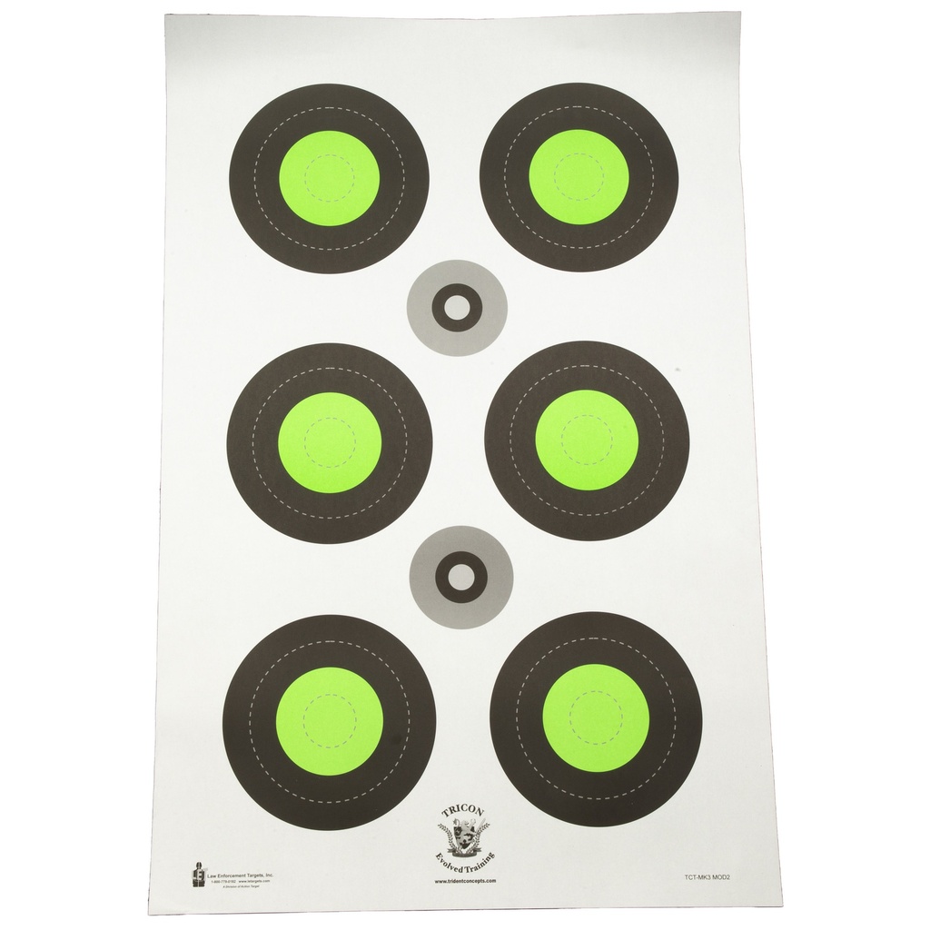 ACTION TGT TRIDENT BLSEYE GRN 100PK