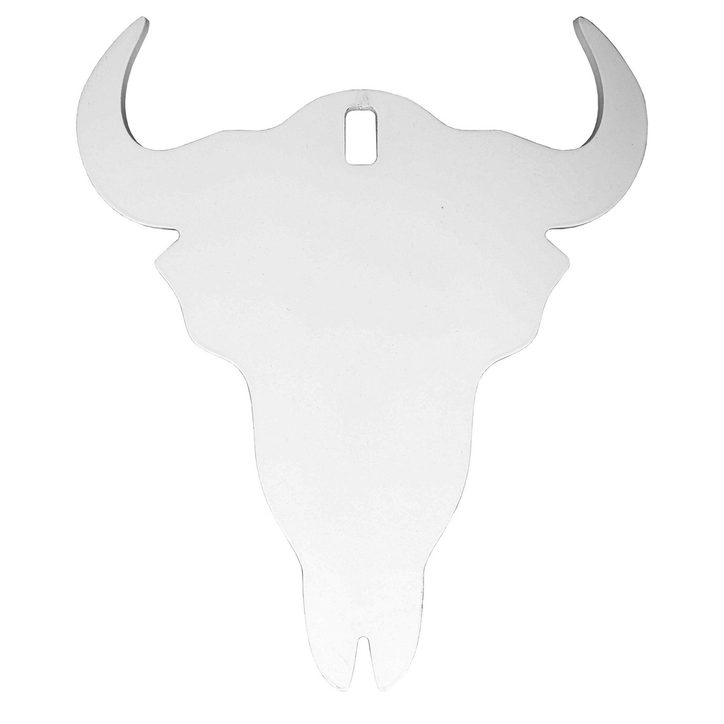 B/C AR500 3/8" SILHOUETTE SKULL WHT