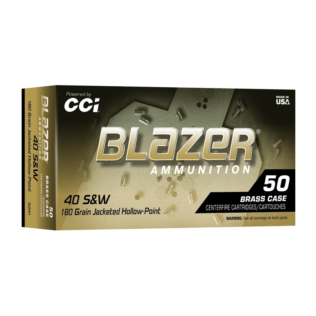 BLAZER BRASS 40S&W 180GR JHP 50/500