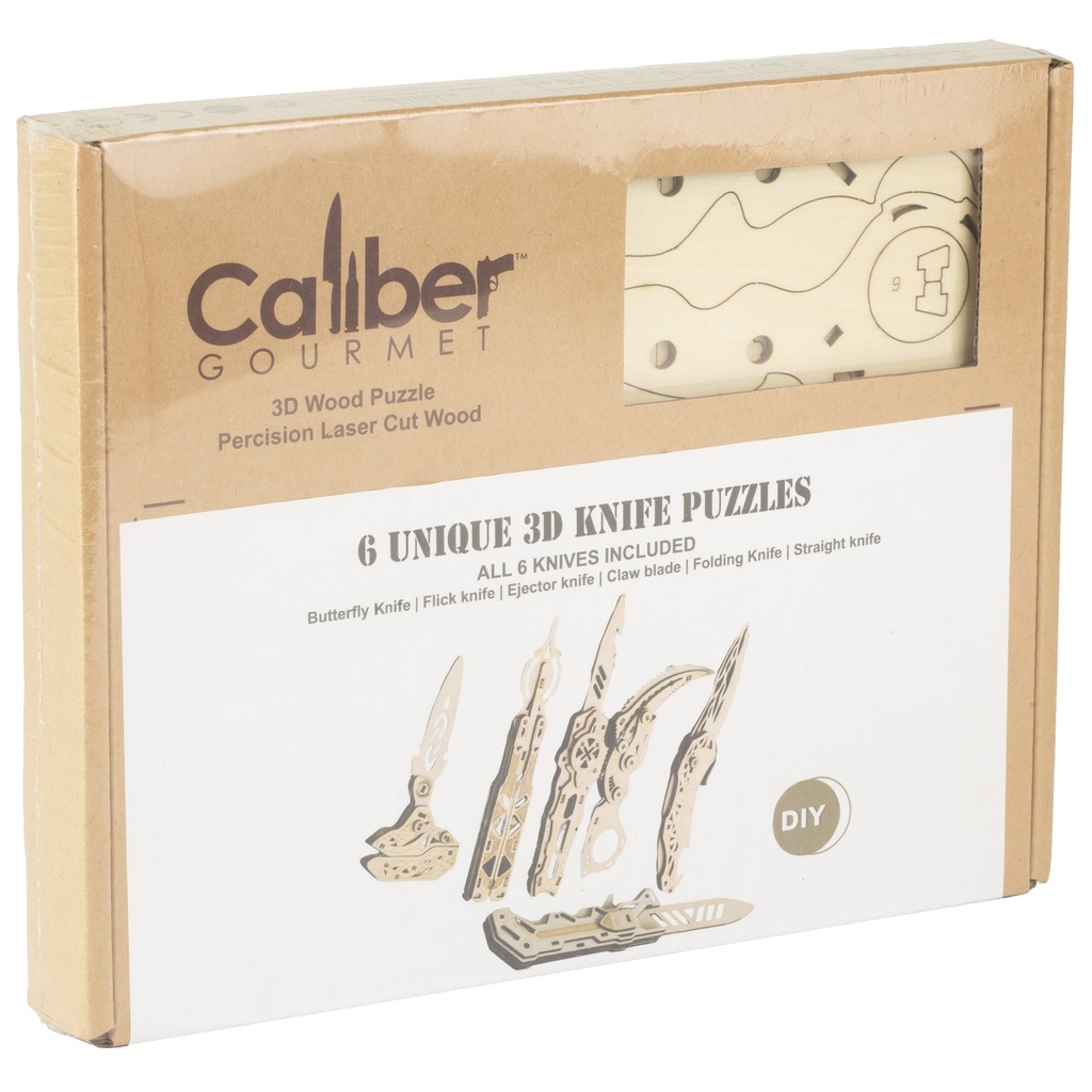 CBG CALIBER WOOD KNIVES PUZ 6 PCS