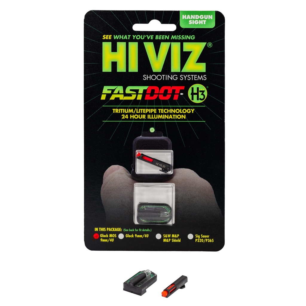 HIVIZ FASTDOT H3 FOR GLOCK MOS 9/40