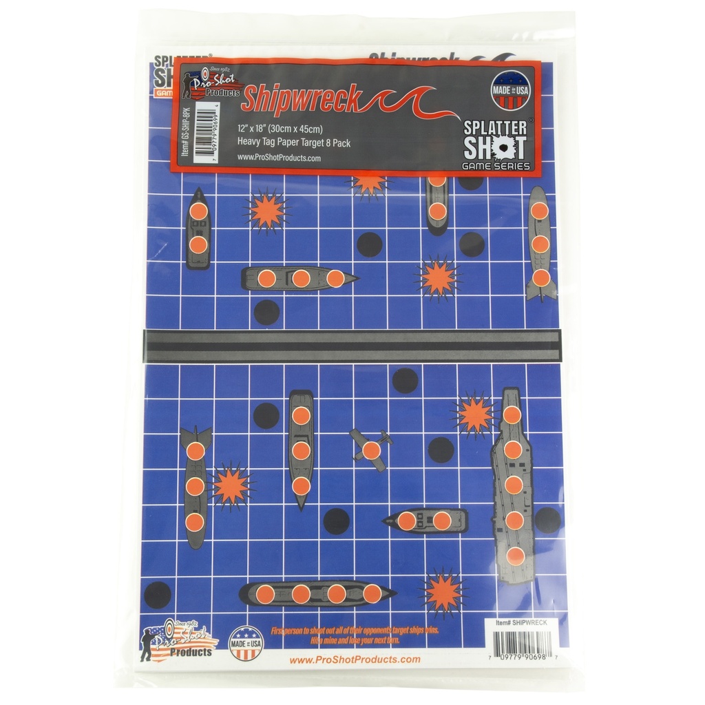PROSHOT GS SHIP 12X18 TP 8PK