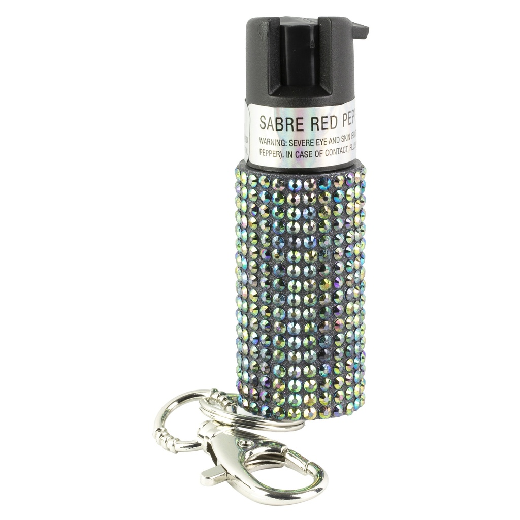 SABRE JEWELED SPRAY W/KEY RING BLK