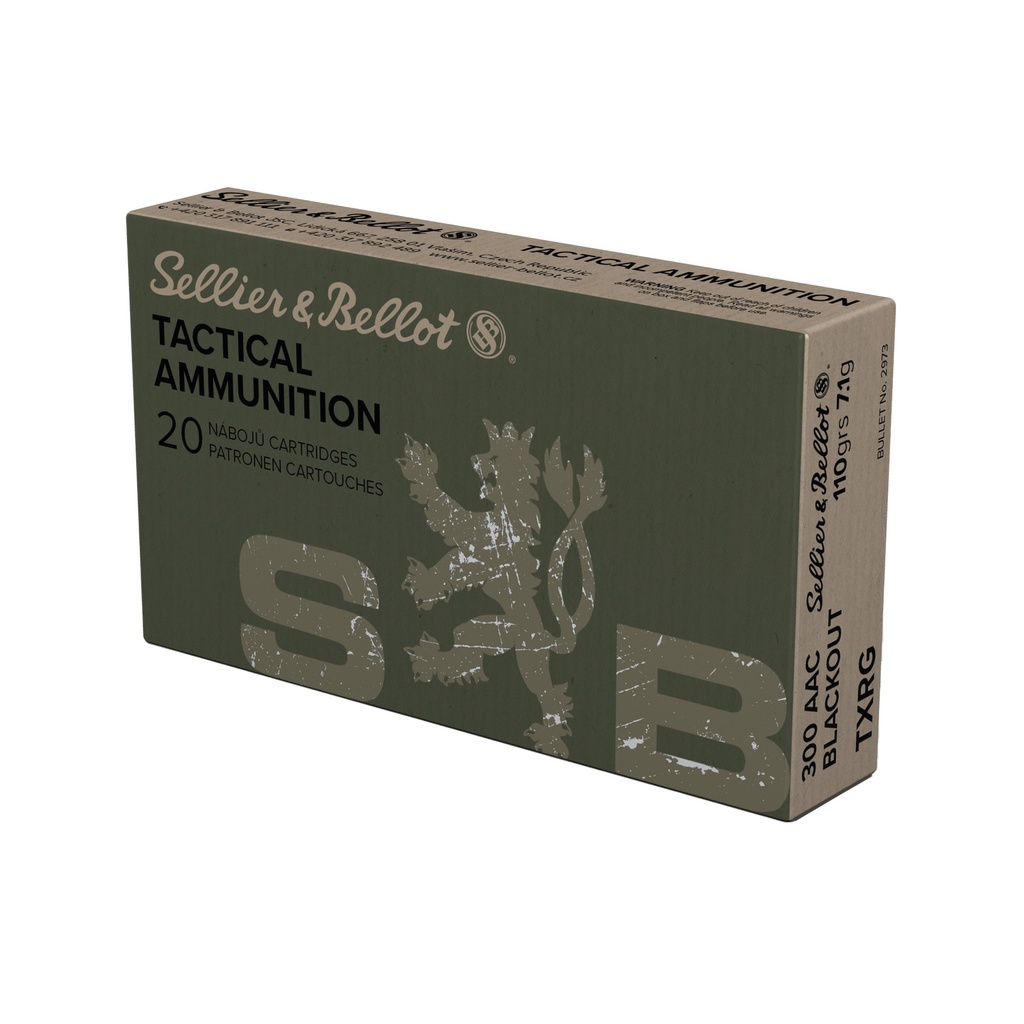 S&B EXERGY BLUE 300BLK 110GR 20/1000