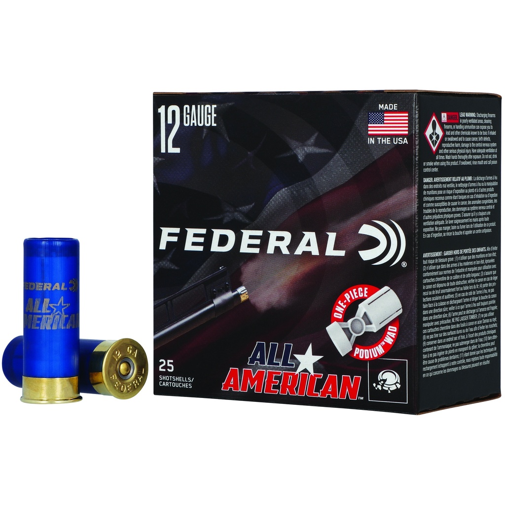 FED ALL AMER 12GA 2.75" 1 1/8OZ #8