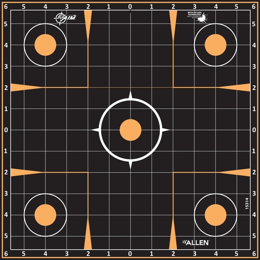 [ALN15314] ALLEN EZ AIM 12"X12" SIGHT-IN 5PK