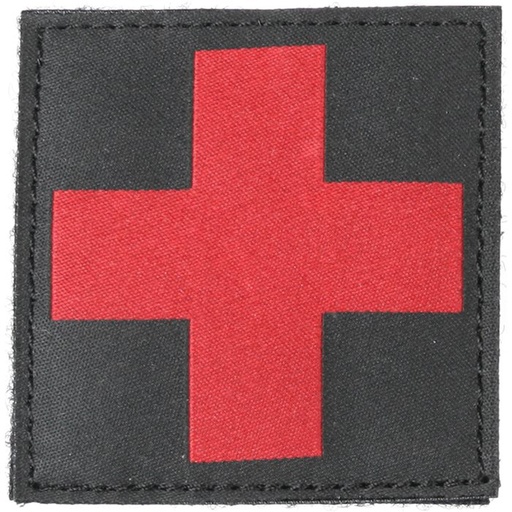 [BH90RC00BK] BH RED/BLACK CROSS ID PATCH BLK