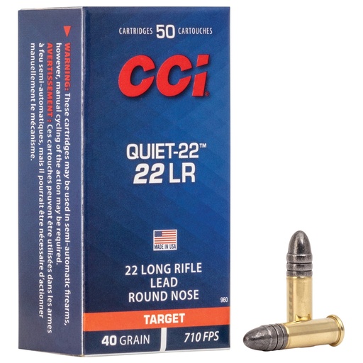 [CCI960] CCI QUIET 22LR 40GR LRN 50/5000