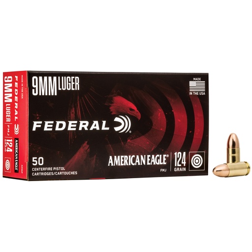 [FEAE9APBX] FED AM EAGLE 9MM 124GR FMJ 50/1000