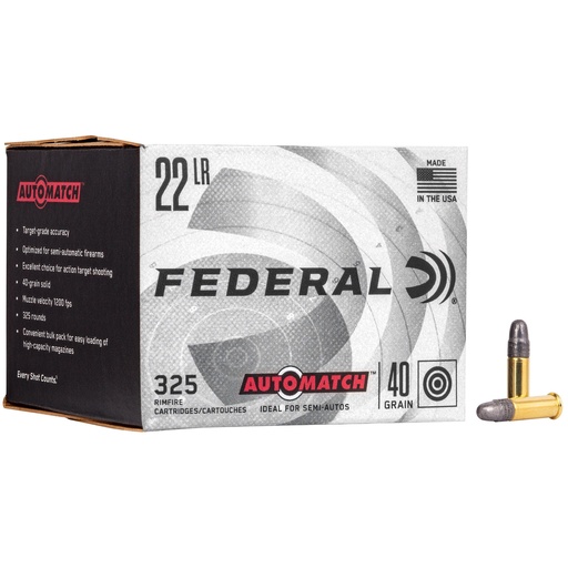[FEAM22] FED AUTO MTCH 22LR 40GR SLD 325/3250