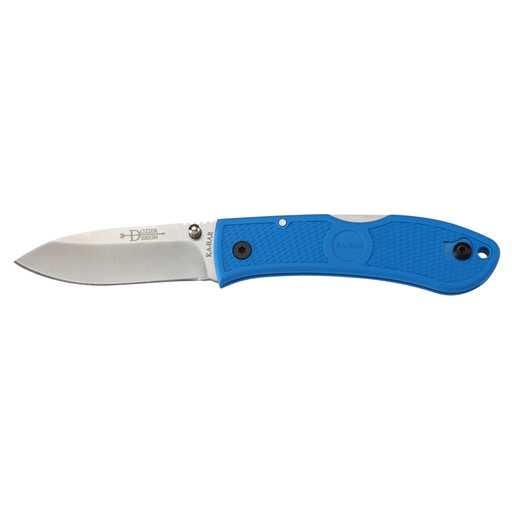[KBAR4062BL] KBAR DOZIER FOLDING KNIFE 3" PLN BLU