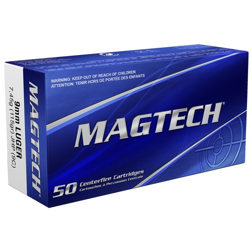 [MT9C-BX] MAGTECH 9MM 115GR JHP 50/1000
