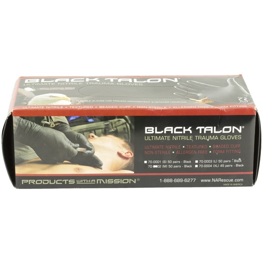 [NAR70-0003] NAR GLOVES BLACK NITRILE LRG 50 PAIR