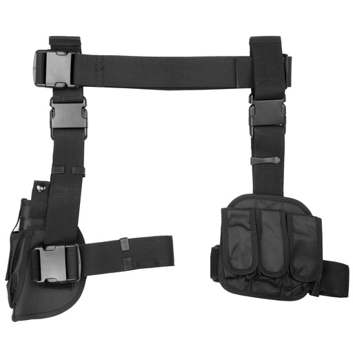 [NSTARCV2908] NCSTAR DROP LEG HOLSTER MAG HLDR BLK