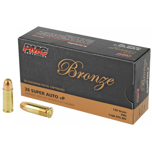 [PMC38SA] PMC BRNZ 38SUPER +P 130 FMJ 50/1000