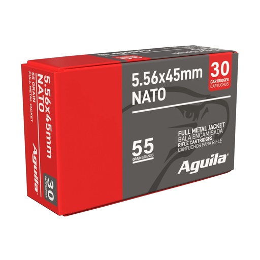 [AGA1E556155] AGUILA 556NATO 55GR FMJ 30/2250
