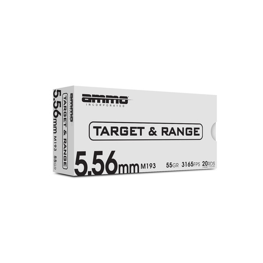 [AMI556055M193-TR20] AMMO INC T&R 5.56 55GR M193 20/500