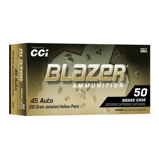[CCI5245] BLAZER BRASS 45ACP 230GR JHP 50/500