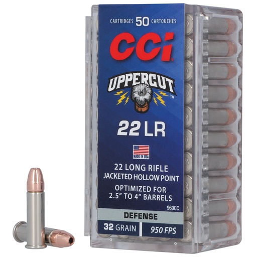[CCI960CC] CCI UPPERCUT 22LR 32GR PLTD HP