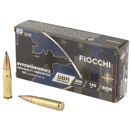 [F300BKSBA] FIOCCHI HYPR SBR 300BLK 125GR 20/200