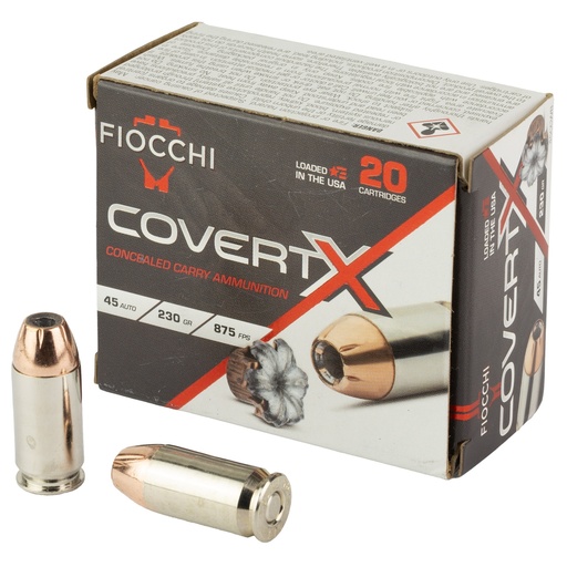 [F45CCWB] FIOCCHI COVERT X 45ACP 230GR 20/200