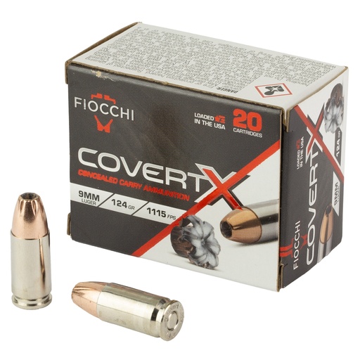 [F9CCWB] FIOCCHI COVERTX 9MM 124GR JHP 20/200