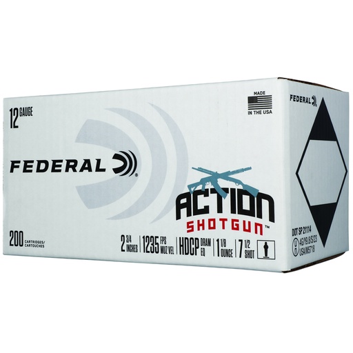 [FEAS12H7-5] FED ACTN 12GA 2.75" #7.5 200RD