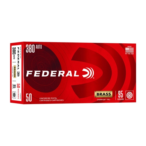 [FEC38095A] FED CHAMP 380AUTO 95GR FMJ 50/1000