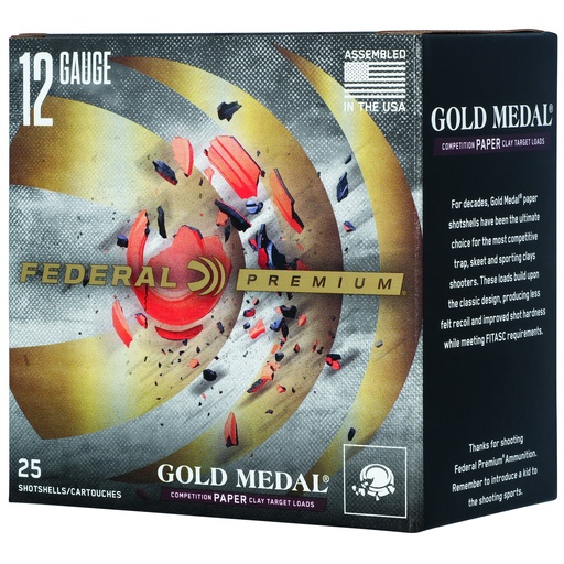 [FEGMT12175] FED GLD MDL 12GA 2.75" 1OZ #7.5 25