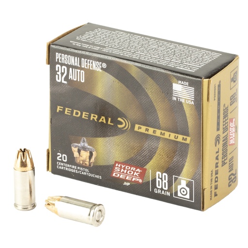 [FEP32HSD1] FED HYDRA SHOK 32ACP 68GR JHP 20/200