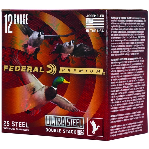 [FEPWUX1422BB] FED ULT STL 12GA 3" BB/#2 25/250