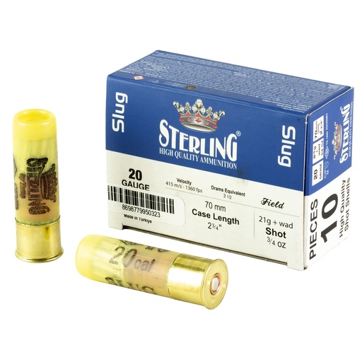 [GLOSRL8698779950323] STERLING BIG GAME 20GA SLUG 10/200