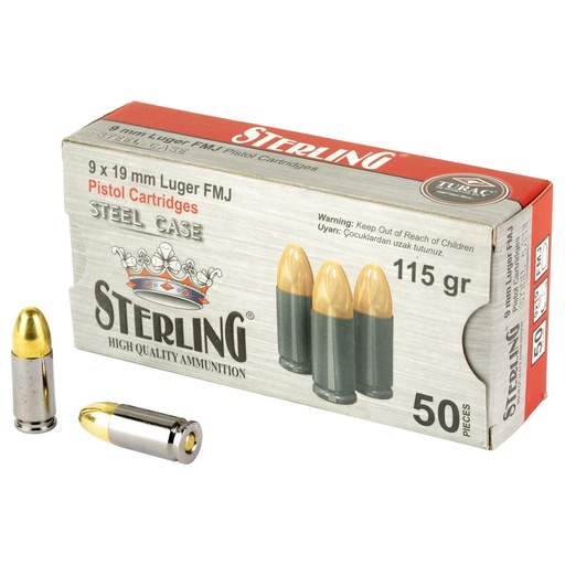 [GLOSRL8698779957674] STERLING 9MM 115GR FMJ STEEL 50/1000