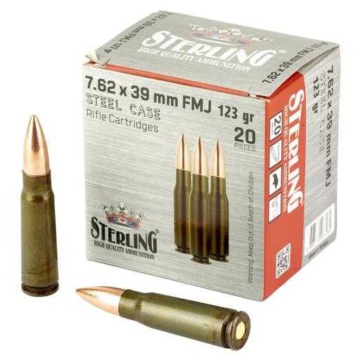 [GLOSRL8698779967284] STERLING SC 762X39 123GR FMJ 20/1000