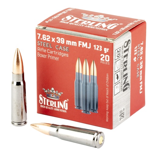 [GLOSRL8698779971281] STERLING SC 762X39 123GR FMJ 20/1000
