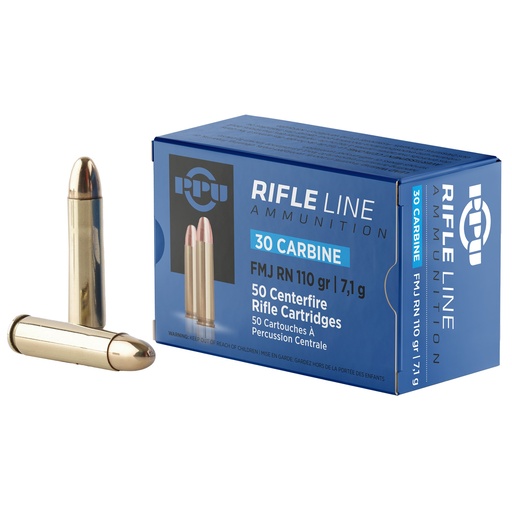 [PPUPP30F] PPU .30 CARBINE 110GR FMJ 50/500