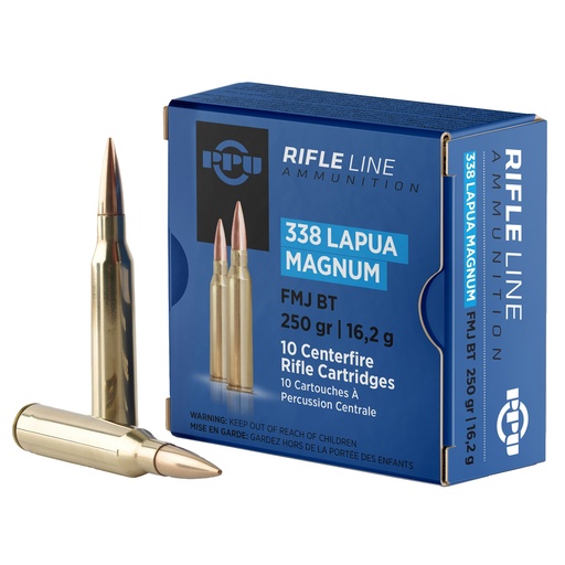 [PPUPP338H] PPU .338 LAPUA MAG 250GR HPBT 10/200