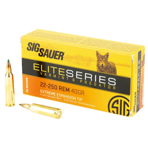 [SGE225VP40] SIG AMMO 22-250REM 40GR V&P 20/200