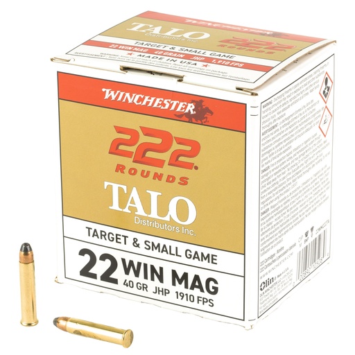 [WN22WM222TA] WIN 22WMR 40GR JHP 222/2220