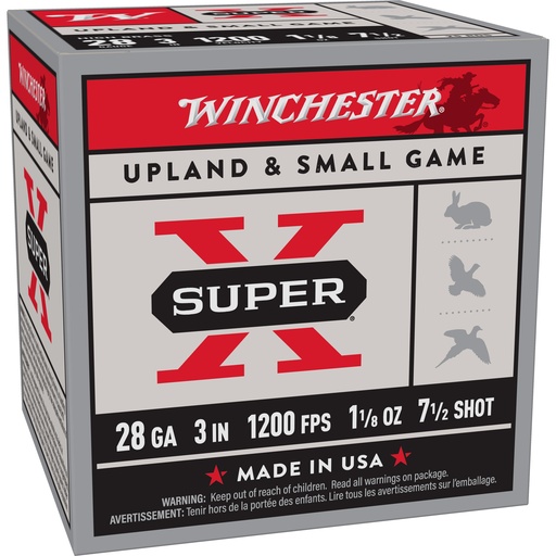 [WNX2837] WIN SUPERX 28GA 3" #7.5 25/250