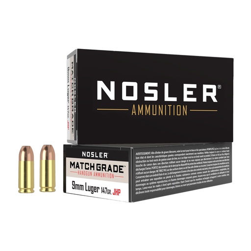 [NOS51325] NOSLER ASP 9MM 147GR JHP 50/500
