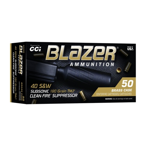 [CCI5220S] CCI BLAZER BRASS 40S&W SUP 180GR TMJ
