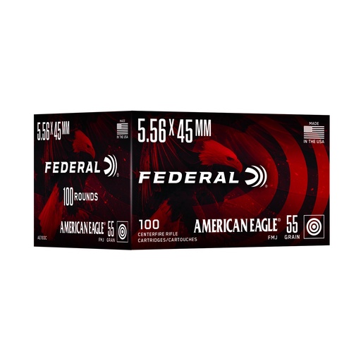 [FEAE193C] FED AM EAGLE 5.56 55GR FMJ 100/500