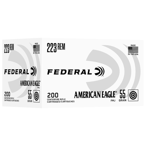 [FEAE223C] FED AM EAGLE .223 55GR FMJ 200/1000