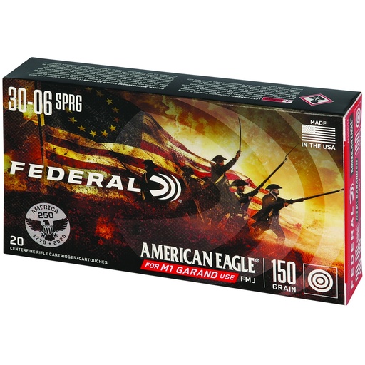 [FEAE3006USA] FED 250TH ANV 30-06SPGFLD 150GR FMJ